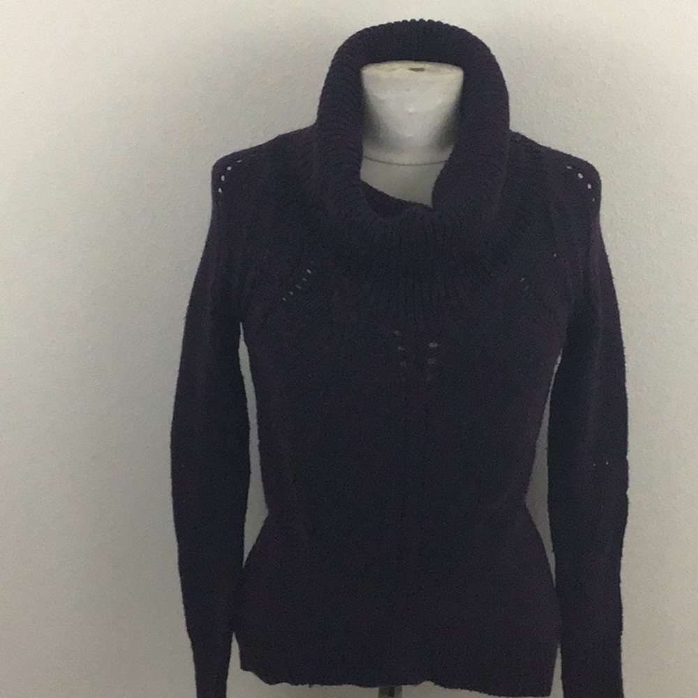 Ann Taylor Loft Purple Turtle Neck Sweater Size S